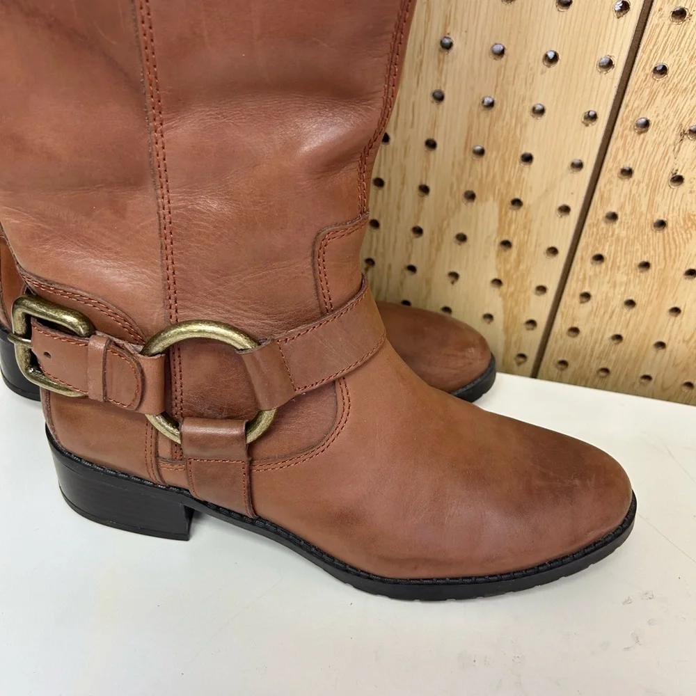 Donald J Pliner Brown Leather Knee-High Boots